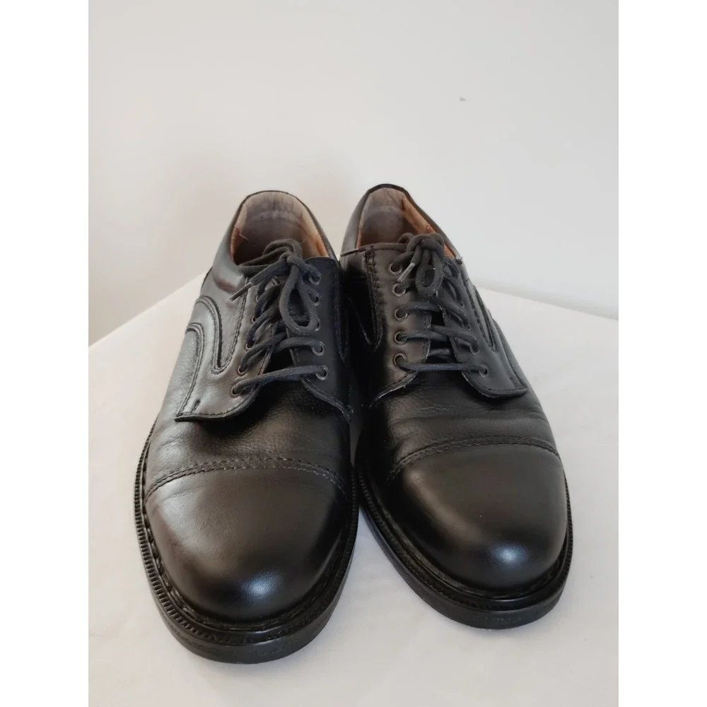 Jarman Italian Collection Black Leather Cap Toe Formal Dress Shoes Men 9M EUC